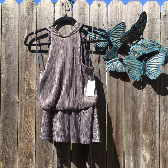 ASTR The label metallic halter top NWT - Picture 3 of 8